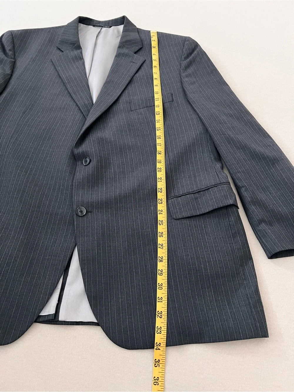 Vintage Jack Victor Gray Pinstripe Suit 52L 47W